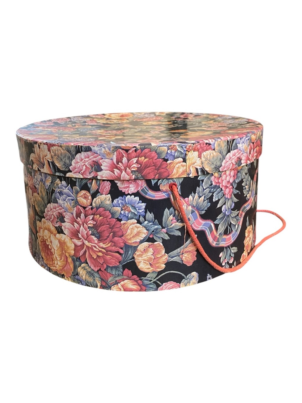 Vintage Set Of 4 Stackable Floral Print Hat Boxes Room Decor Travel Storage